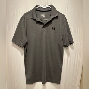 Gray men’s Under Armour loose fit polo